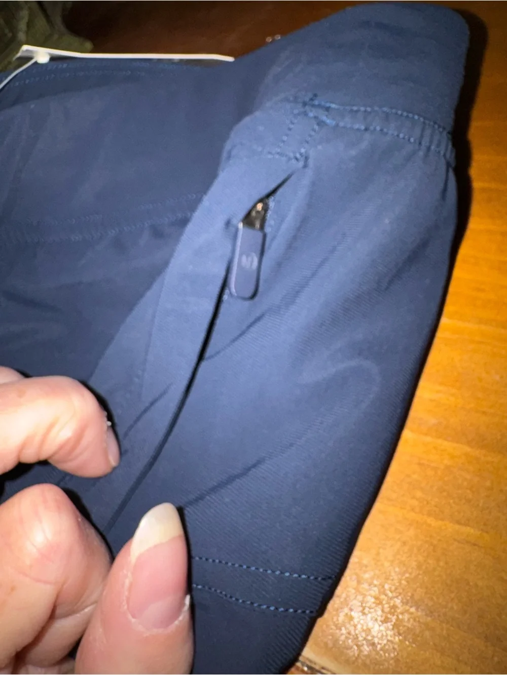 Lululemon‎ Navy Athletic Joggers Tapered Zip Hem Running Pants 4
